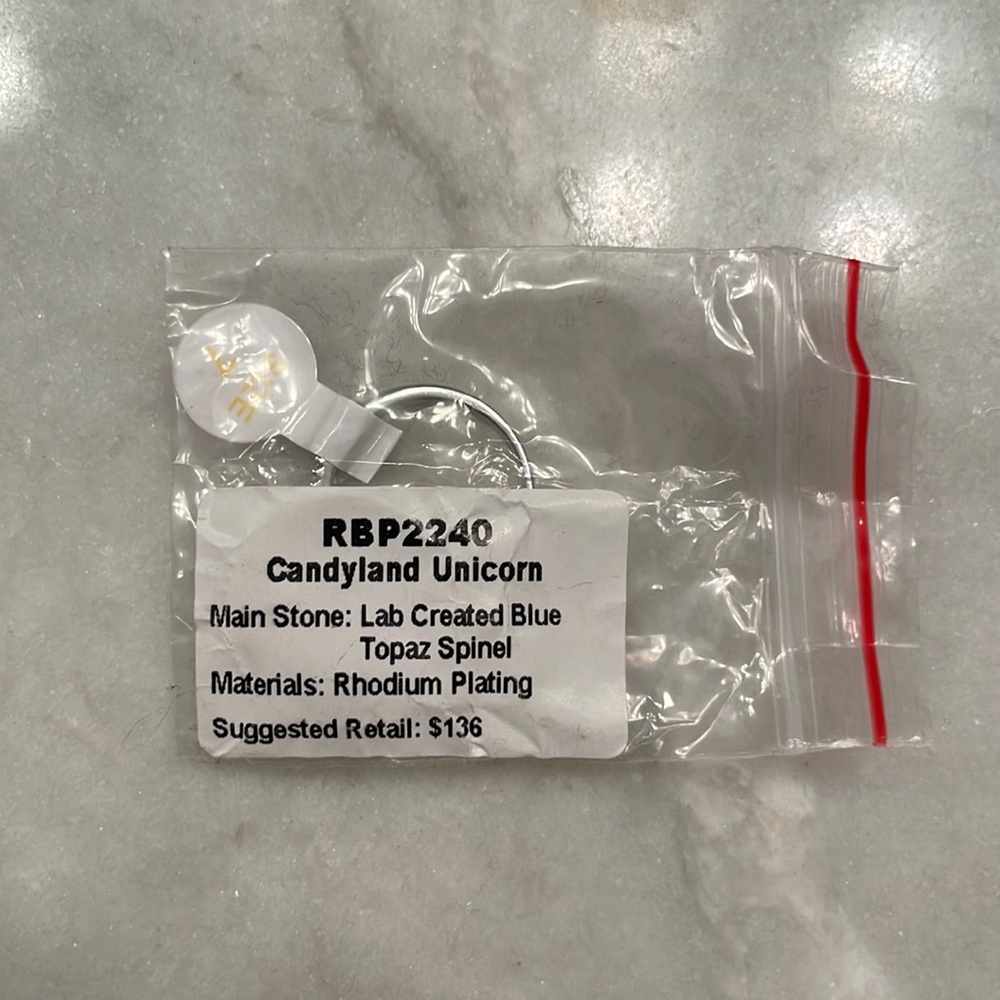 Fizz Bomb Party Topaz and Rhodium Plated Ring